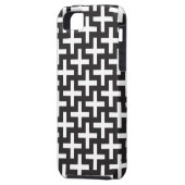 Coques Case-Mate iPhone Un b&w modèle fait avec "plus" le signe (Dos gauche)