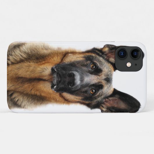 Coques Case-Mate iPhone Un berger allemand assis (Dos (Horizontal))