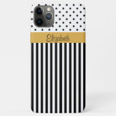 Coques Case-Mate iPhone Un blanc noir intemporel rayures, Motif Pois (Dos)