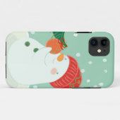 Coques Case-Mate iPhone Un bonhomme de neige accrochant un ornement sur un (Dos (Horizontal))