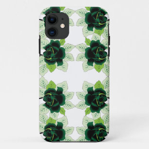 Case-Mate iPhone Case un bouquet de fleurs vertes sur un arrière - plan 