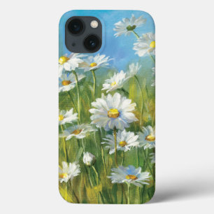 Etui iPhone 13 Un champ des marguerites blanches