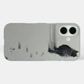 Coques Case-Mate iPhone un chat dans la neige 3 (Verso (horizontal))