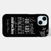 Coques Case-Mate iPhone Un coeur reconnaissant, texte blanc Motivation (Verso (horizontal))