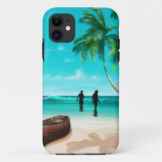 Coques Case-Mate iPhone Un couple sur une île déserte (Dos)
