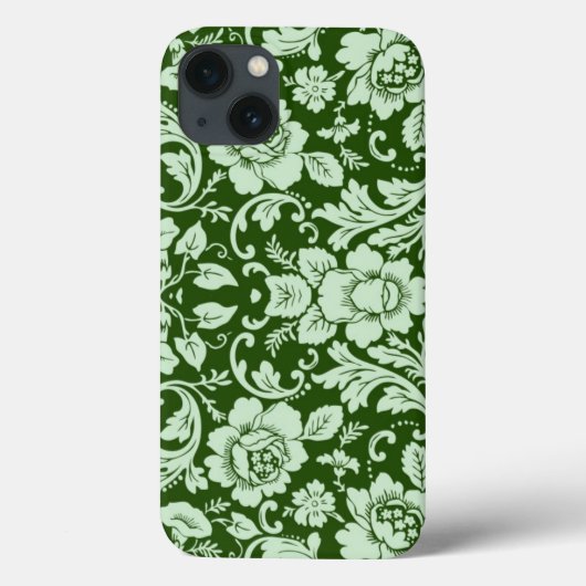 Coques Case-Mate iPhone Un damas à fleurs antique (Verso)