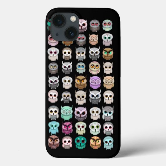 Coques Case-Mate iPhone Un design avec une flopée de chouettes mignonnes (Verso)