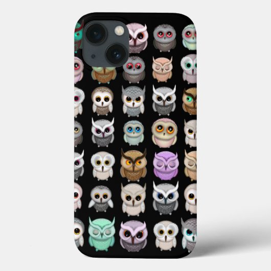 Coques Case-Mate iPhone Un design avec une flopée de chouettes mignonnes (Verso)