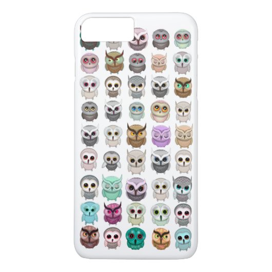 Coques Case-Mate iPhone Un design avec une flopée de chouettes mignonnes (Dos)