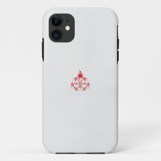 Coques Case-Mate iPhone un design de fleur rouge sur un arrière - plan bla (Dos)