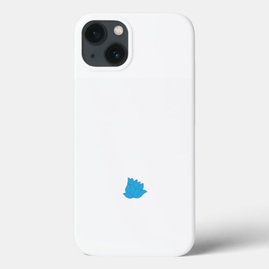 Coques Case-Mate iPhone un dessin d'une fleur bleue sur fond blanc (Verso)