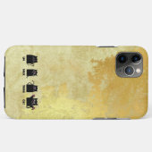 Coques Case-Mate iPhone un deux trois cat fausse feuille d'or affligé (Dos (Horizontal))