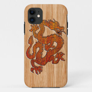 Case-Mate iPhone Case Un dragon rouge sur Bambou comme