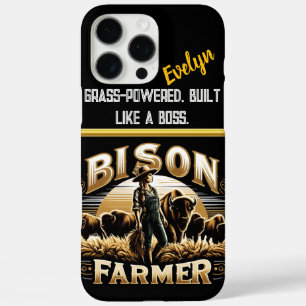 Coques iPhone 16 Pro Max Un éleveur de bisons s'occupe de sa troupe au couc