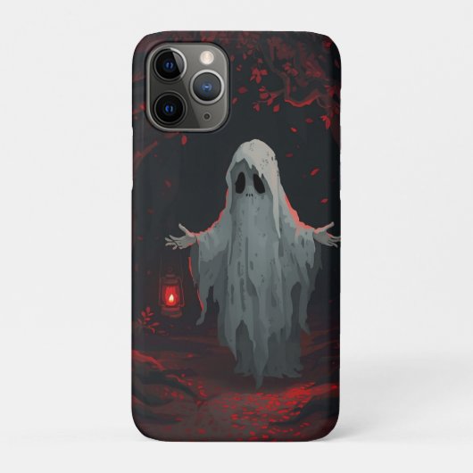 Coques Case-Mate iPhone Un fantôme blanc tenant une lanterne rouge avec de (Dos)