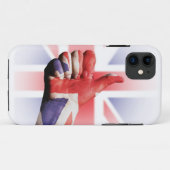 Coques Case-Mate iPhone Un gros pouce "comme" avec le drapeau Union Jack (Dos (Horizontal))