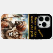 Coques Case-Mate iPhone Un guerrier à la force du lion (Verso (horizontal))