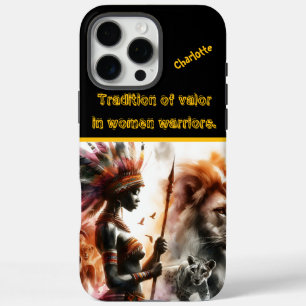 Coques iPhone 16 Pro Max Un guerrier courageux se dresse fort parmi les bêt