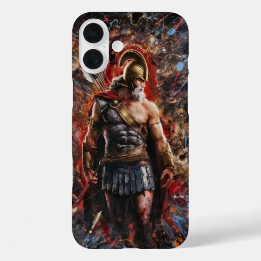 Coques Case-Mate iPhone Un guerrier en position de bataille (Verso)
