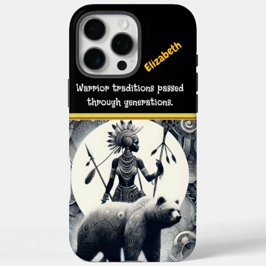 Coques Case-Mate iPhone Un guerrier féroce à côté d'un ours majestueux (Verso)