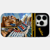 Coques Case-Mate iPhone Un guerrier indien regarde (Verso (horizontal))