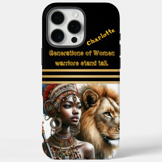 Coques Case-Mate iPhone Un guerrier puissant tient avec un lion majestueux (Verso)