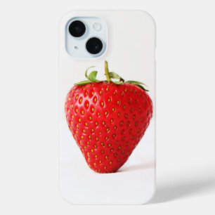 Coque Pour iPhone 15 Un iphcnm de fraise rouge