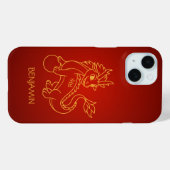 Coques Case-Mate iPhone Un jeune dragon chinois en rouge (Verso (horizontal))