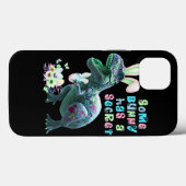 Coques Case-Mate iPhone Un lapin a un Dinosaure de lapin de Pâques secret (Verso (horizontal))