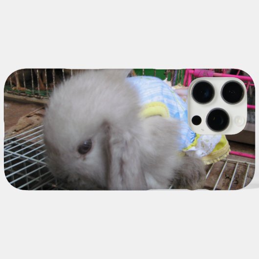 Coques Case-Mate iPhone Un lapin en robe (Verso (horizontal))