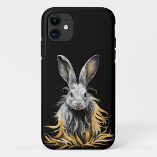 Case-Mate iPhone Case Un lapin gris génial en feu