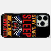 Coques Case-Mate iPhone Un message plein d'entrain d'un pompier sur un t-s (Verso (horizontal))