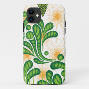 Case-Mate iPhone Case Un motif artistique vert et or représentant un arb