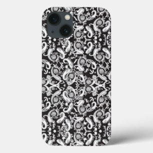 Case-Mate iPhone Case un motif cachemire noir et blanc