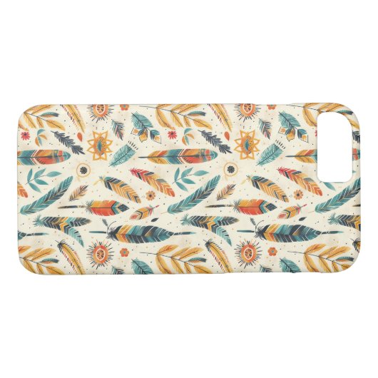 Coques Case-Mate iPhone Un motif d'inspiration bohème clair (Dos (Horizontal))