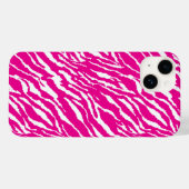 Coques Case-Mate iPhone Un motif floral complexe en rose et blanc, art (Verso (horizontal))