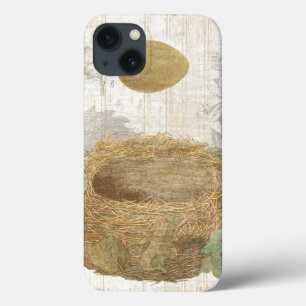 iPhone 13 Case Un nid d'oiseaux avec un oeuf Brown