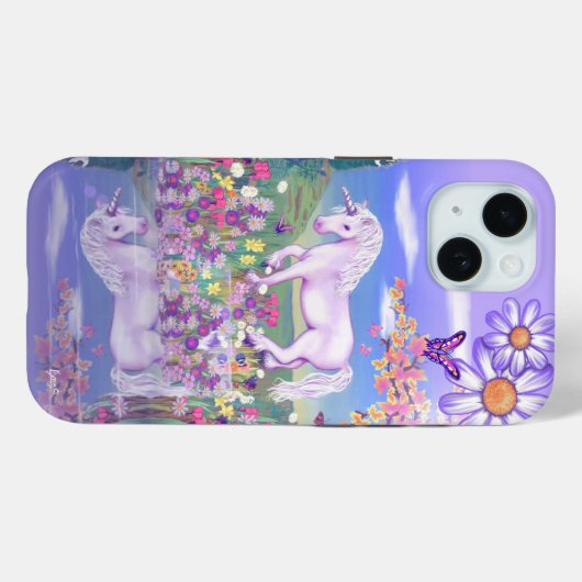 Coques Case-Mate iPhone Un paradis mauve (Verso (horizontal))