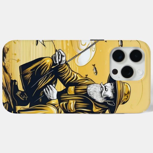 Coques Case-Mate iPhone Un pêcheur d'or (Verso (horizontal))