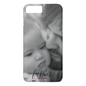 Coques Case-Mate iPhone Un père de script noir moderne photo établie (Dos)