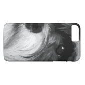 Coques Case-Mate iPhone Un Schnauzer miniature noir et blanc (Dos (Horizontal))
