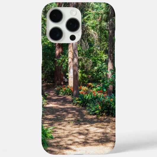 Coques Case-Mate iPhone un sentier dans le jardin fleuri d'orange (Verso)