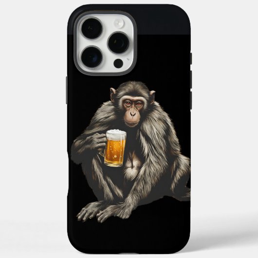 Coques Case-Mate iPhone un singe avec une bière à la main (Verso)