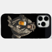 Coques Case-Mate iPhone un singe avec une bière à la main (Verso (horizontal))