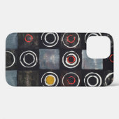 Coques Case-Mate iPhone Un tableau abstrait ; une grille de cercles estamp (Verso (horizontal))