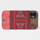 Coques Case-Mate iPhone un tableau rouge et noir au coeur rouge (Dos (Horizontal))