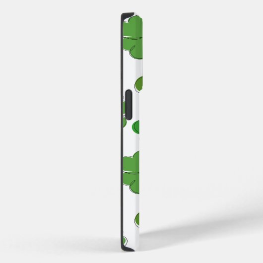 Coques Case-Mate iPhone Un trèfle vert chanceux. Shamrock hiérarchique. (Verso / Droite)