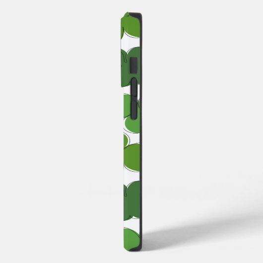 Coques Case-Mate iPhone Un trèfle vert chanceux. Shamrock hiérarchique. (Verso / Gauche)