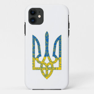 Case-Mate iPhone Case Un trident ukrainien texturé drapeau d'Ukraine cou