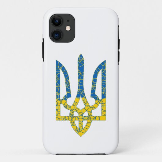 Coques Case-Mate iPhone Un trident ukrainien texturé drapeau d'Ukraine cou (Dos)